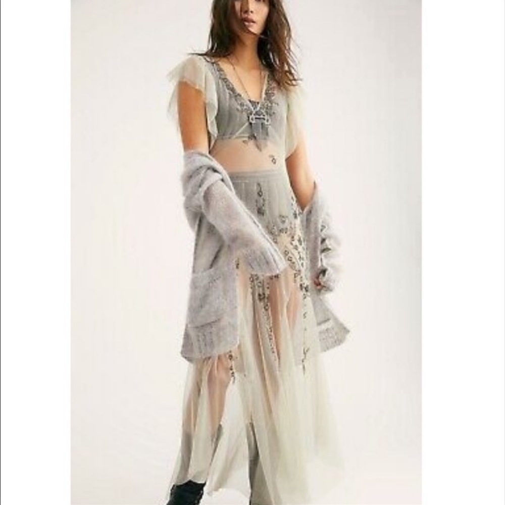 Free People Annabelle Embellished Maxi Dress